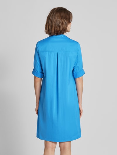 ROBE LÉGÈRE Knielange overhemdjurk in effen design Bleu - 5