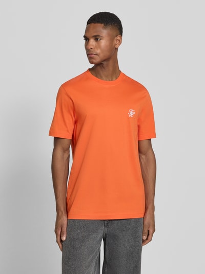 Tommy Hilfiger Regular Fit T-Shirt aus reiner Baumwolle Orange 4