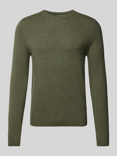 MCNEAL Strickpullover mit Rundhalsausschnitt Khaki Melange 1