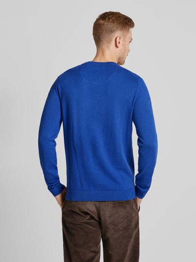 Tom Tailor Strickpullover mit Label-Stitching Modell 'BASIC' Royal 5