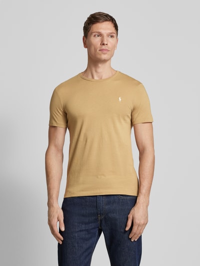 Polo Ralph Lauren T-Shirt mit Label-Stitching Camel 4