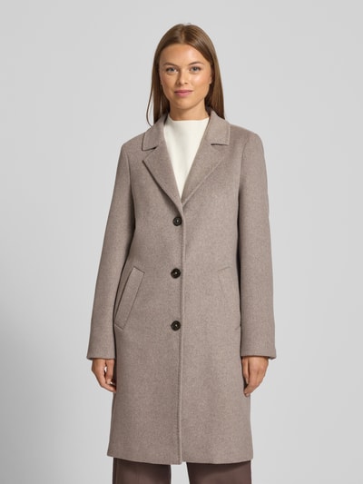 s.Oliver RED LABEL Regular Fit Mantel mit Woll-Anteil Taupe Melange 4