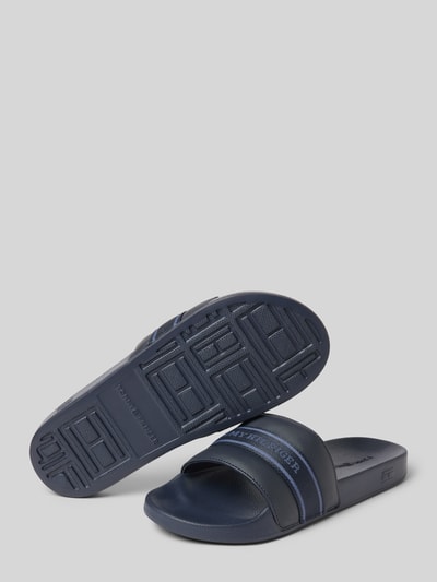 Tommy Hilfiger Badslippers met riempje met label Marineblauw - 4