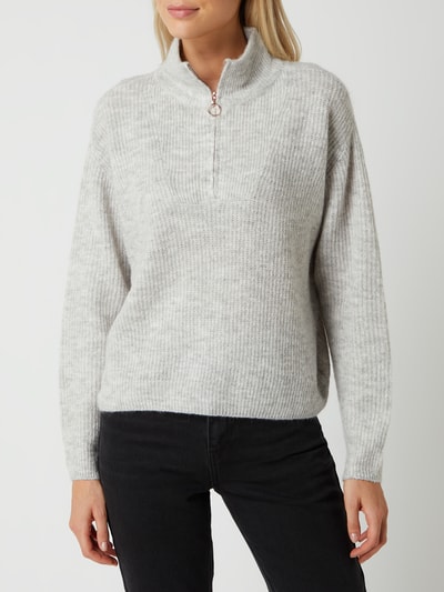 Vero Moda Schipperstrui met wol, model 'Plaza' Lichtgrijs - 4