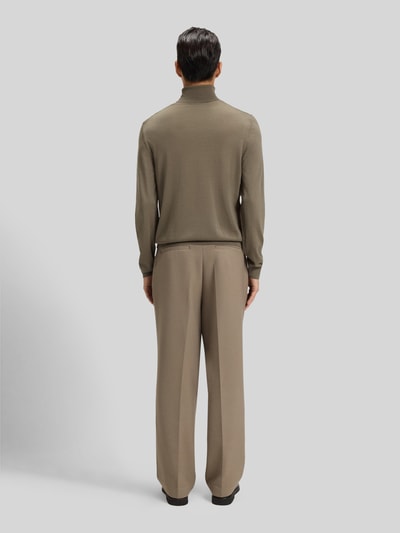 BOSS Regular Fit Rollkragenpullover aus reiner Schurwolle Modell 'MUSSO' Schlamm 5