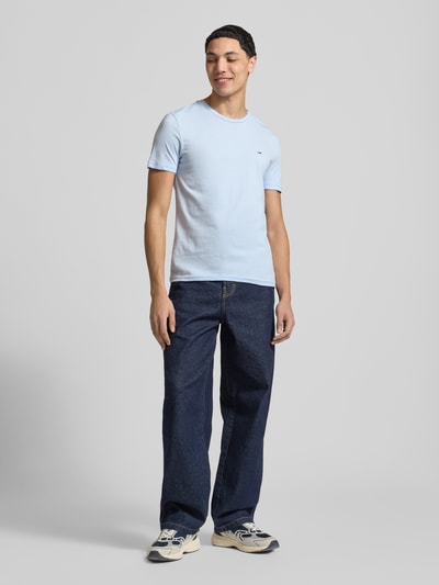 Tommy Jeans Slim fit T-shirt van katoenmix Model 'JASPE HERITAGE' Lichtblauw - 1