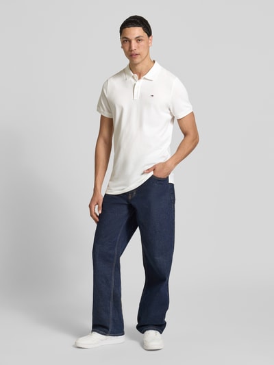 Tommy Jeans Regular Fit Poloshirt Modell 'TJM SLIM PLACKET POLO EXT' Offwhite 1