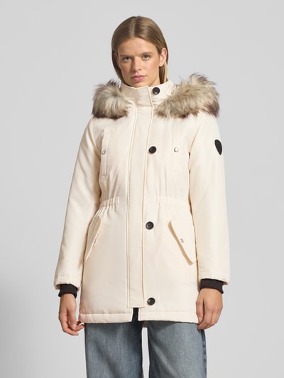 ONLY Shaped Fit Parka mit Label Patch Modell 'IRIS' Offwhite 4