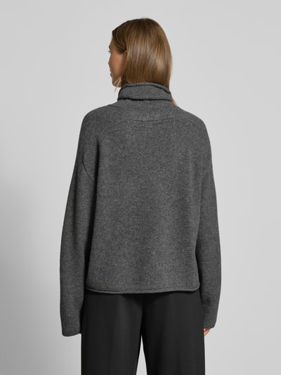 Marc O'Polo Boxy Fit Rollkragenpullover mit Woll-Mix Dunkelgrau Melange 5