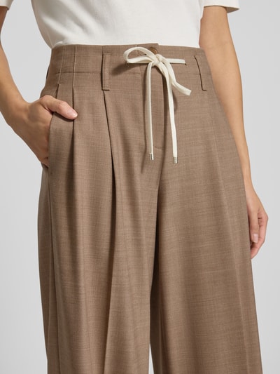 CAMBIO Hose mit weitem Bein und Bügelfalten Modell 'ADDISON' Camel Melange 3