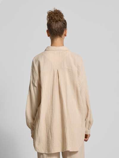 Only Oversized blouse van puur katoen, model 'THYRA' Zand - 5