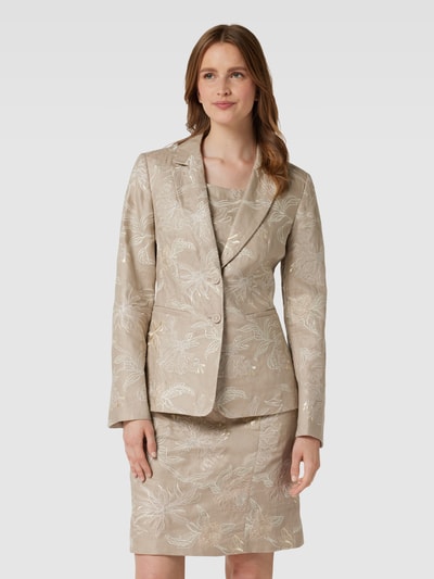 White Label Blazer met all-over print Zand - 4