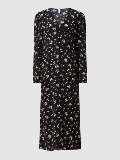 Mango Midikleid aus Viskose Modell 'Florence' Schwarz 2