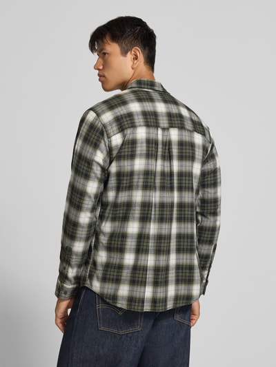JACK & JONES Slim Fit Freizeithemd aus reiner Baumwolle Modell 'James' Oliv 5