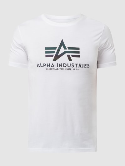 Alpha Industries T-shirt met logo Wit - 2