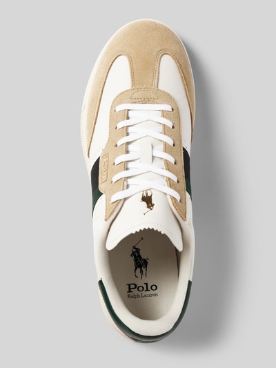 Polo Ralph Lauren Leren sneakers met colour-blocking-design, model 'AREA' Beige - 4