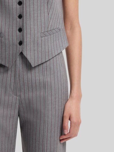 HUGO Slim Fit Weste aus Viskose-Mix Mittelgrau 6