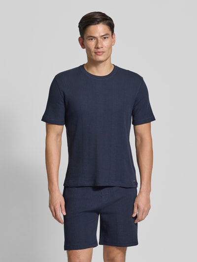BOSS Regular Fit T-Shirt aus Baumwoll-Mix Marine 4