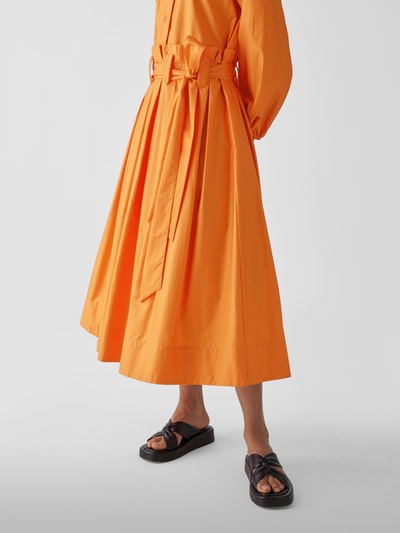 Devotion Hemdblusenkleid mit Kellerfalten Orange 3