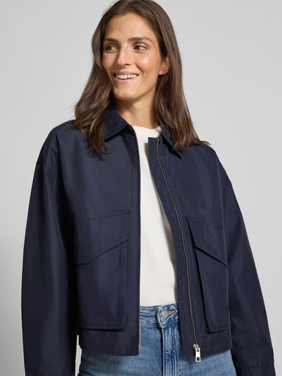 Jake*s Casual Jacke mit Umlegekragen und Pattentaschen Marine 3
