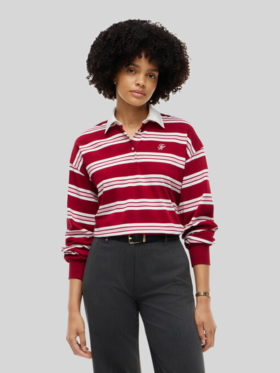 Tommy Hilfiger Langarmshirt aus reiner Baumwolle Kirsche 4