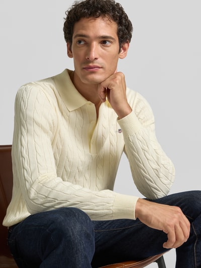 GANT Regular Fit Pullover aus reiner Baumwolle ' Offwhite 3