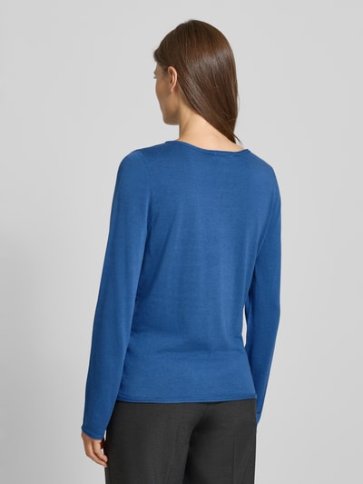 s.Oliver RED LABEL Regular Fit Strickpullover aus Baumwoll-Viskose-Mix Blau 5