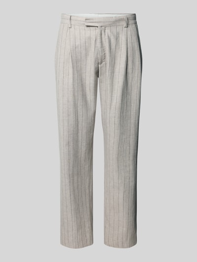 SELECTED HOMME Regular Fit Leinenhose mit Bundfalten Hellbraun 2