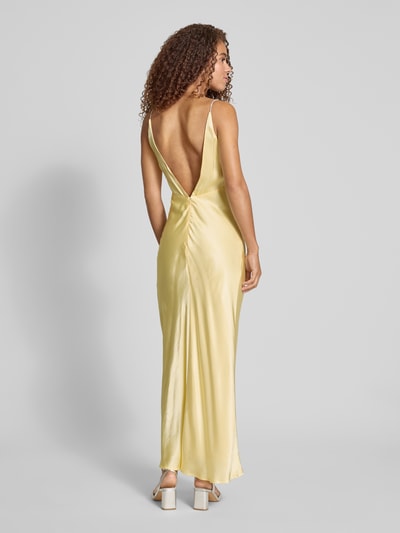 Bardot Abendkleid mit V-Ausschnitt Modell 'CAPRI DIAMONTE' Hellgelb 5