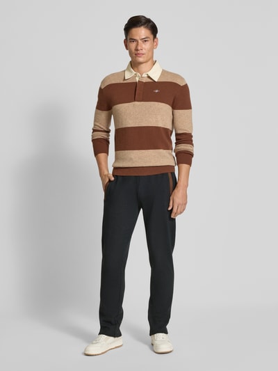 bugatti Regular Fit Sweatpants mit Gesäßtasche Modell 'Selanik' Dunkelgrau 1