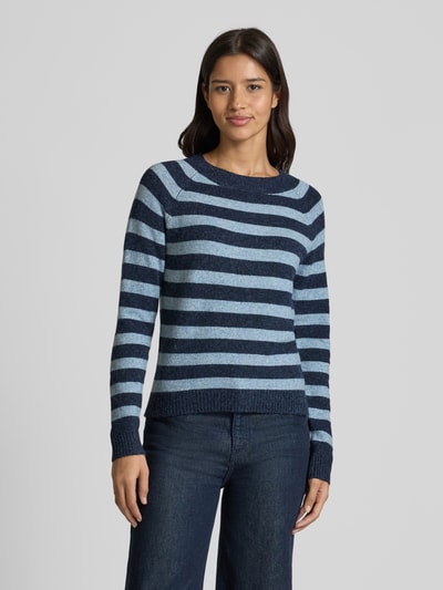 Vero Moda Regular Fit Pullover mit Rippbündchen Modell 'DOFFY' Dunkelblau 4