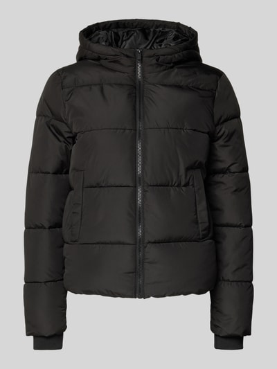 Pieces Kurtka pikowana o kroju regular fit z kapturem model ‘BEE NEW’ Czarny 2