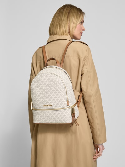 MICHAEL Michael Kors Rucksack mit Label-Applikation Modell 'RHEA ZIP' Offwhite 1