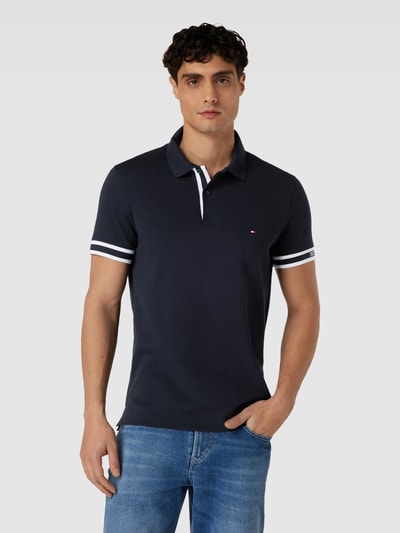 Tommy Hilfiger Koszulka polo o kroju slim fit z wyhaftowanym logo Granatowy 4