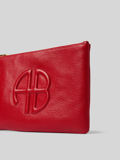 Anine Bing Clutch mit Label-Prägung Rot 3