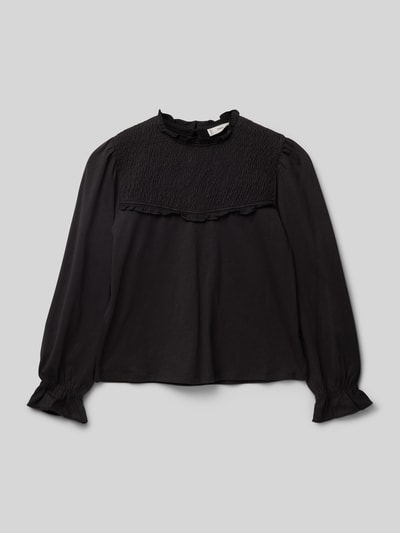 Mango Longsleeve mit Smok-Details Modell 'mixi' Black 1