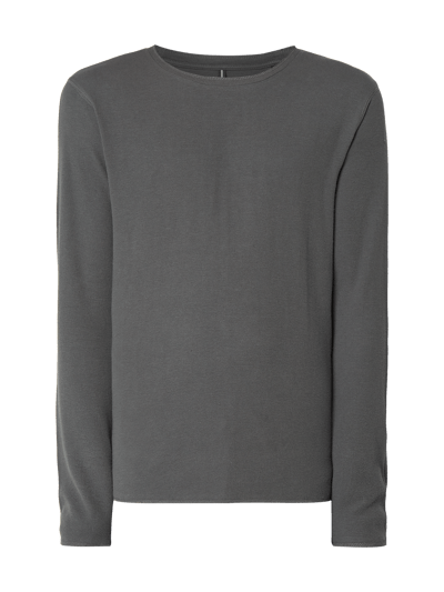 Marc O'Polo Shaped Fit Longsleeve mit Waffelstruktur Oliv 2