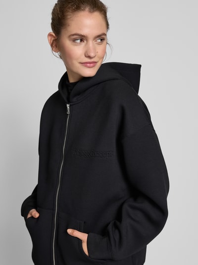 TheJoggConcept Sweatjacke mit Label-Schriftzug Modell 'RAYA' Black 3