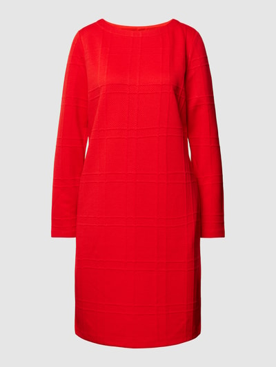 s.Oliver RED LABEL Knielanges Kleid mit Strukturmuster Rot 2