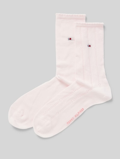 Tommy Hilfiger Socken mit Logo-Print im 2er-Pack Rosa 1