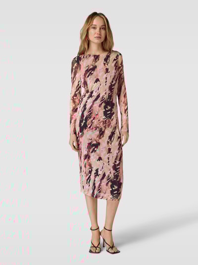 comma Jurk met all-over motief Zand - 4