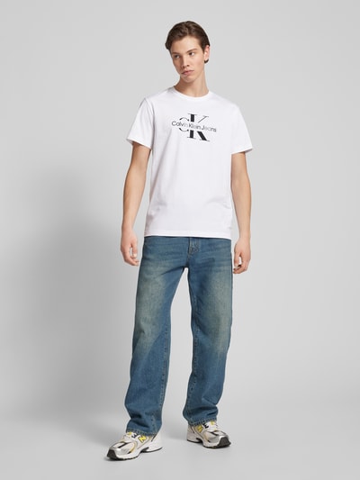 Calvin Klein Jeans T-shirt met logoprint Wit - 1