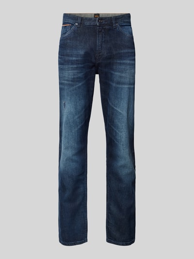 BOSS Orange Regular Fit Jeans mit Label-Detail Modell 'Selvedge' Jeansblau 1