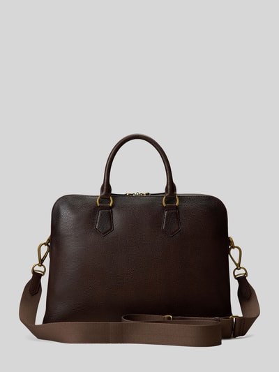Polo Ralph Lauren Laptoptasche aus Rindsleder mit Laptopfach Dunkelbraun 4