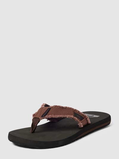 Quiksilver Teenslippers met gerafelde zoom Model 'MONKEY ABYSS' Middenbruin - 2