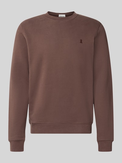 Produktfoto, braunes Regular Fit Sweatshirt aus reiner Baumwolle Modell 'BAARO' von ARMEDANGELS, glatte Struktur, Herren Sweatshirt