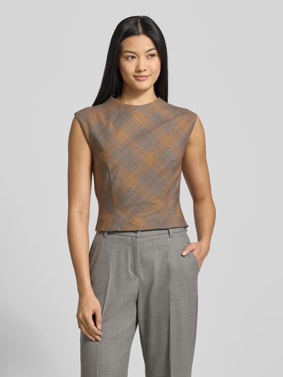 Mango Blusenshirt mit Kappärmeln Modell 'MELO' Camel 4