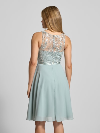 LUXUAR FASHION Cocktailkleid mit floraler Stickerei Mint 5