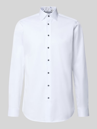 Christian Berg Men Extralanges Regular Fit Business-Hemd mit Kentkragen Weiss 1
