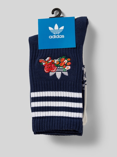 adidas Originals Sokken met motiefstitching in een set van 2 paar, model 'NELSON' Wit - 3